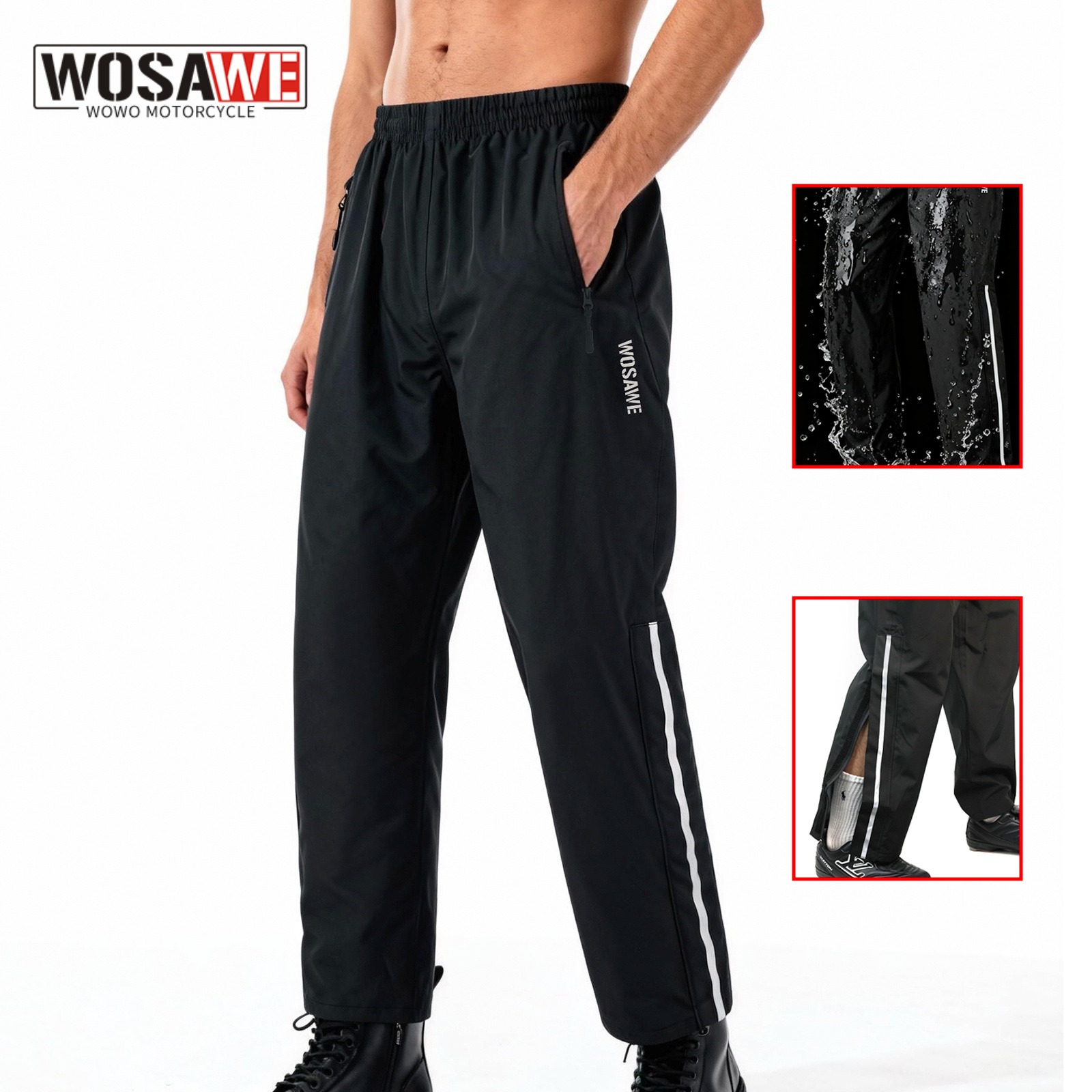 Fishing Rain Suit - WOSAWE moto moto imperméable simple pantalon